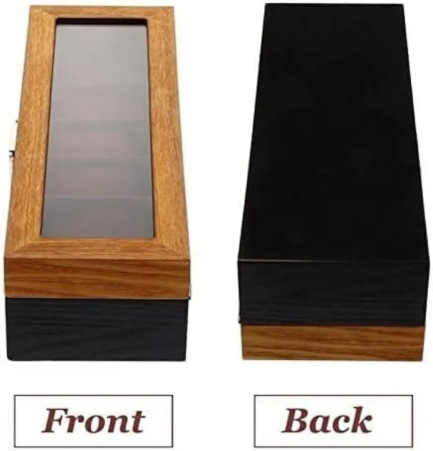 - 12.38 X 4.32 X 3.14 Inch, Wooden Case for Men and Women's Watches litter margin Watch Box 6 Slots Retro Wood Watch Display Case Organizer Storage Holder 