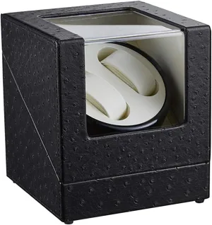 - 2 0 Automatic Watch Winder Mechanical Watch Winding Box Storage Case Watch honeycomb Display Holder Organizer Motor Shaker Silent PU Leather Household Quiet and well operated Spinner Winding Box Watch Winders 