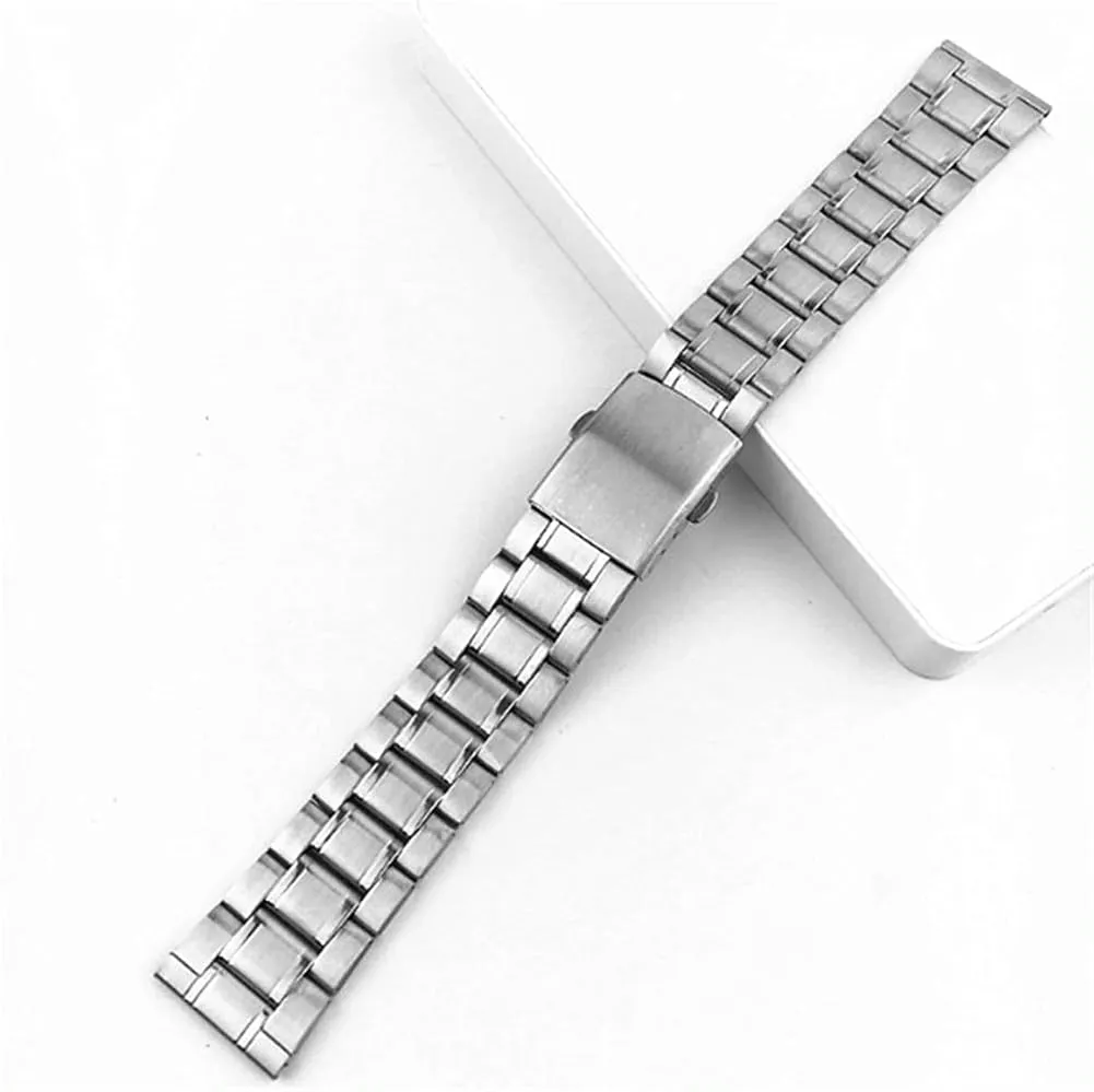: 20mm) Watch Straps Stainless Steel Watch Strap Wrist Bracelet Silver Color Metal Watchband with Folding Clasp for Men Women16/18/20/22mm Replacement Strap humanlike thrust curiously inscription (Color 