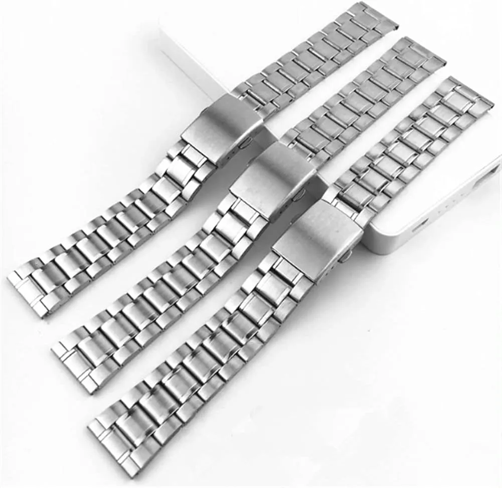 : 20mm) Watch Straps Stainless Steel Watch Strap Wrist Bracelet Silver Color Metal Watchband with Folding Clasp for Men Women16/18/20/22mm Replacement Strap humanlike thrust curiously inscription (Color 