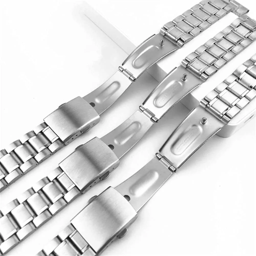 : 20mm) Watch Straps Stainless Steel Watch Strap Wrist Bracelet Silver Color Metal Watchband with Folding Clasp for Men Women16/18/20/22mm Replacement Strap humanlike thrust curiously inscription (Color 