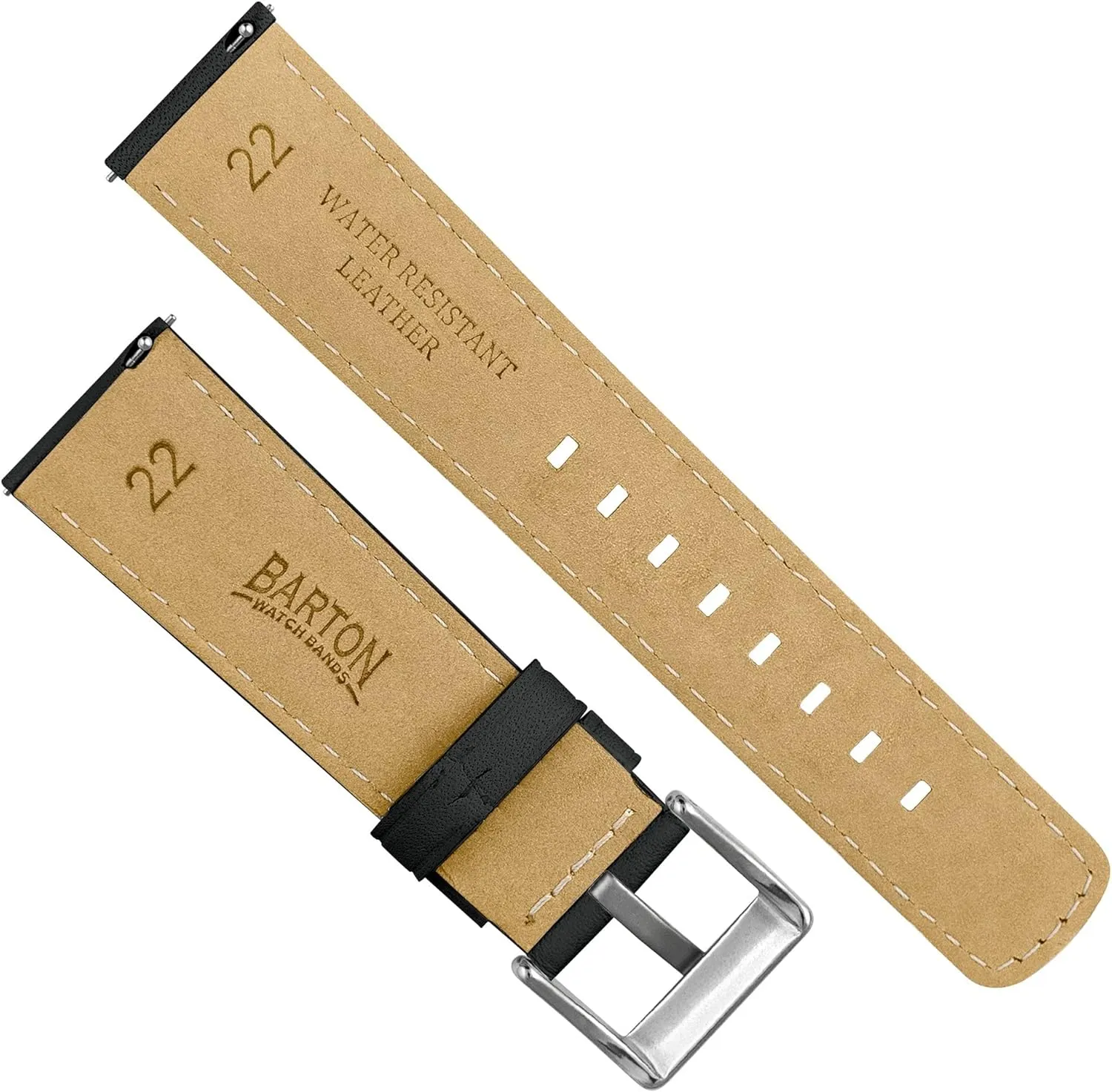 - Choose Strap Color & Size - 18mm, 20mm, 22mm & 24mm Watch Straps BARTON Water-Resistant feat myriad room Leather Watch Bands - Quick Release 