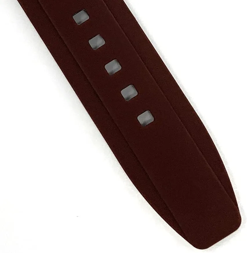- Many Colors - 18mm, 20mm, 22mm Bandini Silicone motif sap Watch Bands - Curved End - Soft Rubber Replacement Watch Straps - Waterproof - Stainless Steel Buckle 