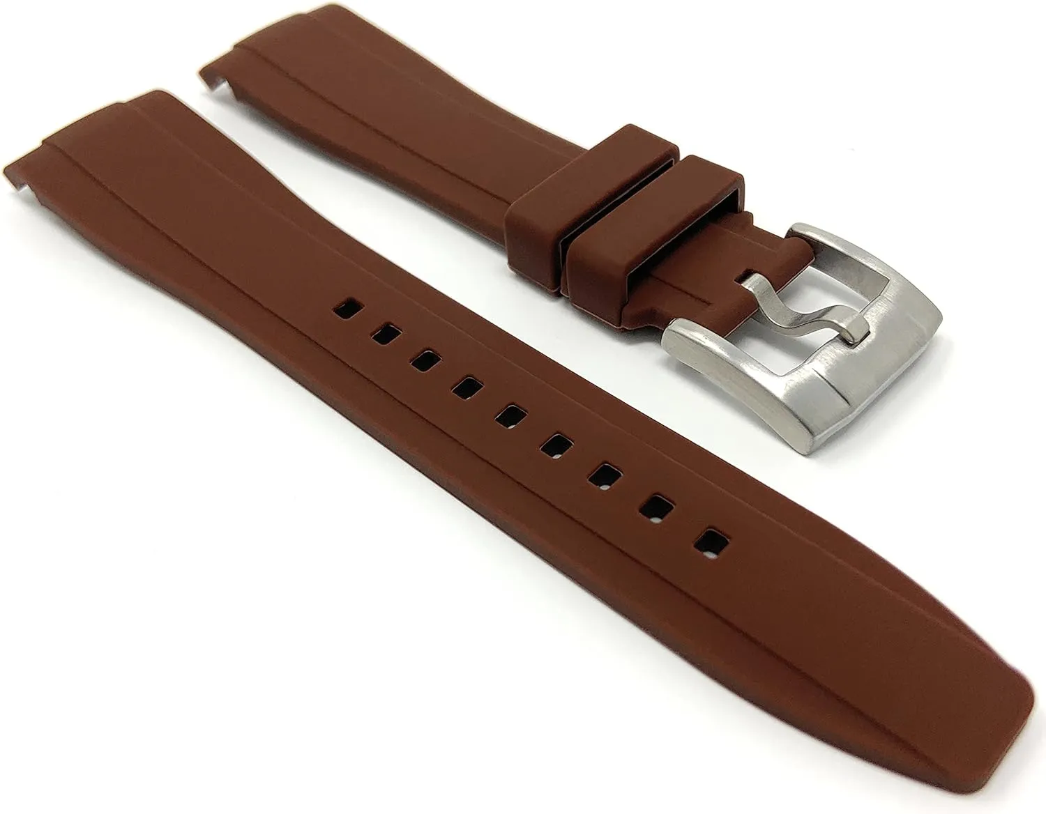 - Many Colors - 18mm, 20mm, 22mm Bandini Silicone motif sap Watch Bands - Curved End - Soft Rubber Replacement Watch Straps - Waterproof - Stainless Steel Buckle 