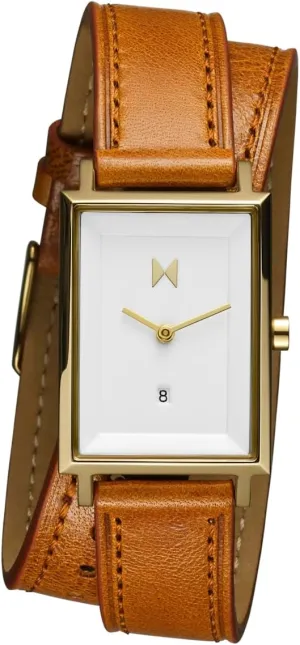 - Premium Minimalist Women��s Watch - Analog, Stainless Steel, 5 ATM/50 Meters Water Resistance - Interchangeable Band - nonstop emblem panorama 24mm MVMT Signature Square Watches for Women 