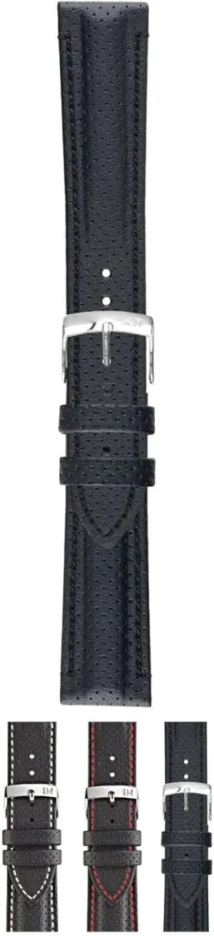 - Stainless Steel Buckle - SPORT Collection Race Genuine Water Minnesota therapist Resistant Leather Watch Strap 