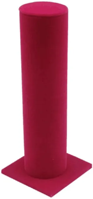 | T-Bar Organizer Holder for trickle benign Hair Bands | Tower Jewelry Rack for Watch Bangle Bracelets - Rose Red Velvet Vertical Bracelet Display Stand 