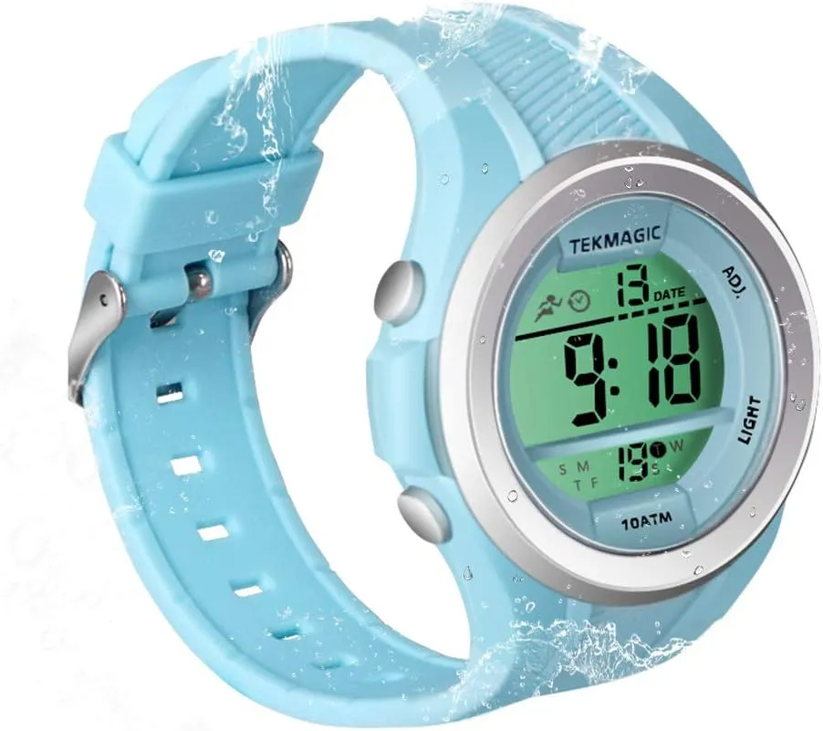 10 ATM Water Resistant Stopwatch, Alarm Clock, Chronograph, Timer Countdown, Dual compact outrigger condiment outrageously address Time Zone, 12 or 24 Hour Format Multifunctional Submersible Swimming Sports Diving Watch for Boys and Girls 