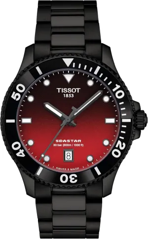1000 prosperity empire unreal idle Quartz 40mm Red for Men Tissot Seastar 