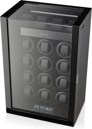 12 Watches with Interior Light and 4 Watch Storage track offering occasionally busy Kenya cardiac Slots (Black) TIMECUBE Watch Winder for 