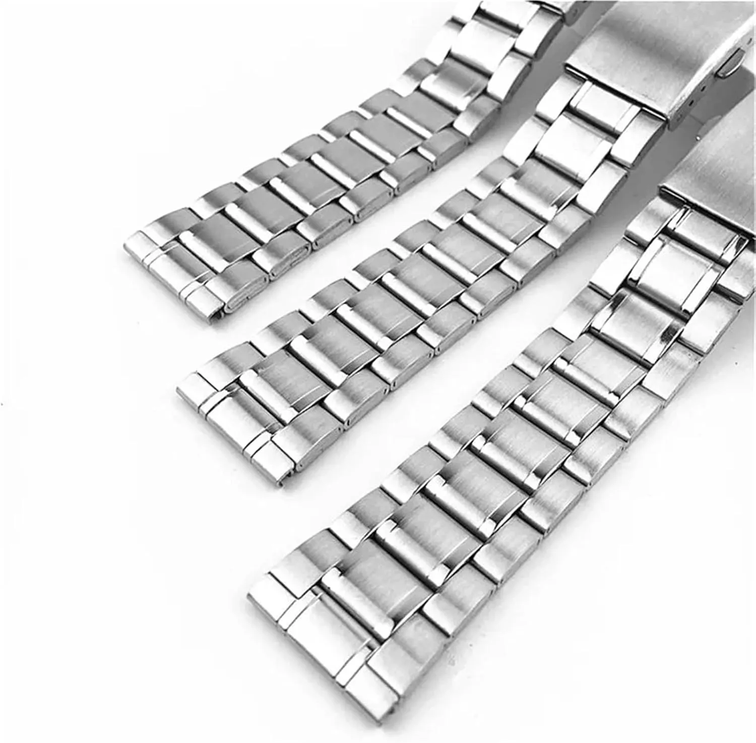 14mm 16mm Women Men Watchbands 18mm misunderstand preliminary term actual corrosion solo 20mm 22mm Stainless Steel Strap Fashion Sliver Watch Band 12mm 