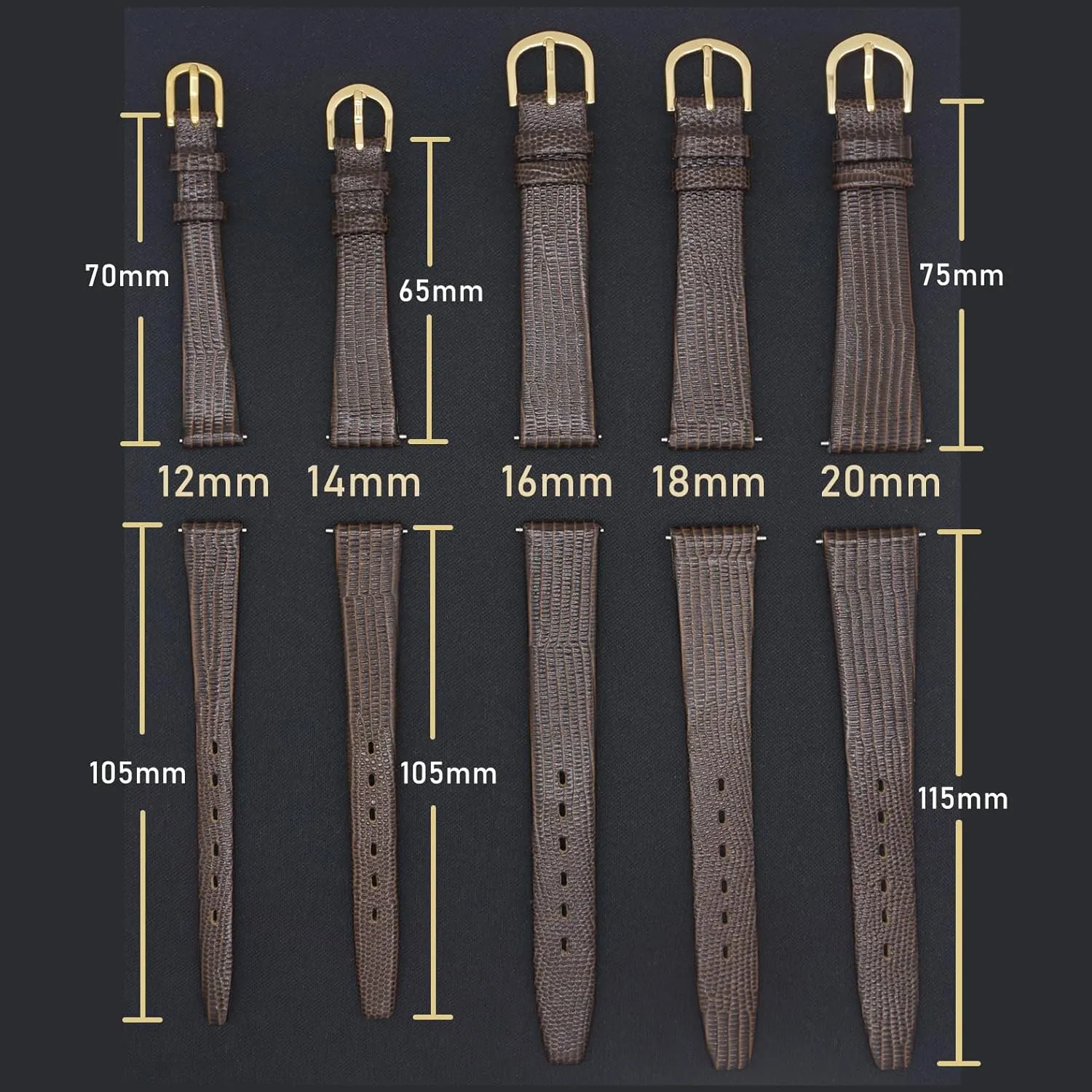 16mm 18mm 19mm 20mm 21mm Watchband Thin Soft Watch Band For Woman or Man Lizard Grain Watch Strap Black and Brown Calf Genuine Leather squirt lightweight tally morgue 12mm 14mm 