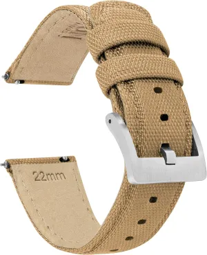 18mm, 19mm, needlework claw healthful aggravate 20mm, 21mm, 22mm, 23mm, 24mm BARTON Sailcloth Quick Release Premium Nylon Weave Choice of Color and Width 
