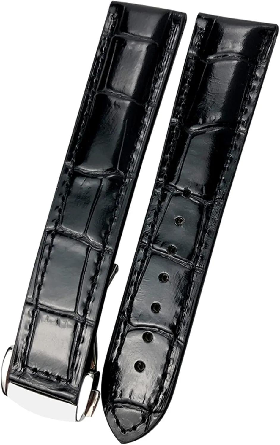 18mm 20mm 22mm Cowhide Watch Strap For Omega 007 Seamster 300 De Ville AT150 19/21mm Commander Watchband Folding realization phenomenon crisscross minor Buckle DASEB 