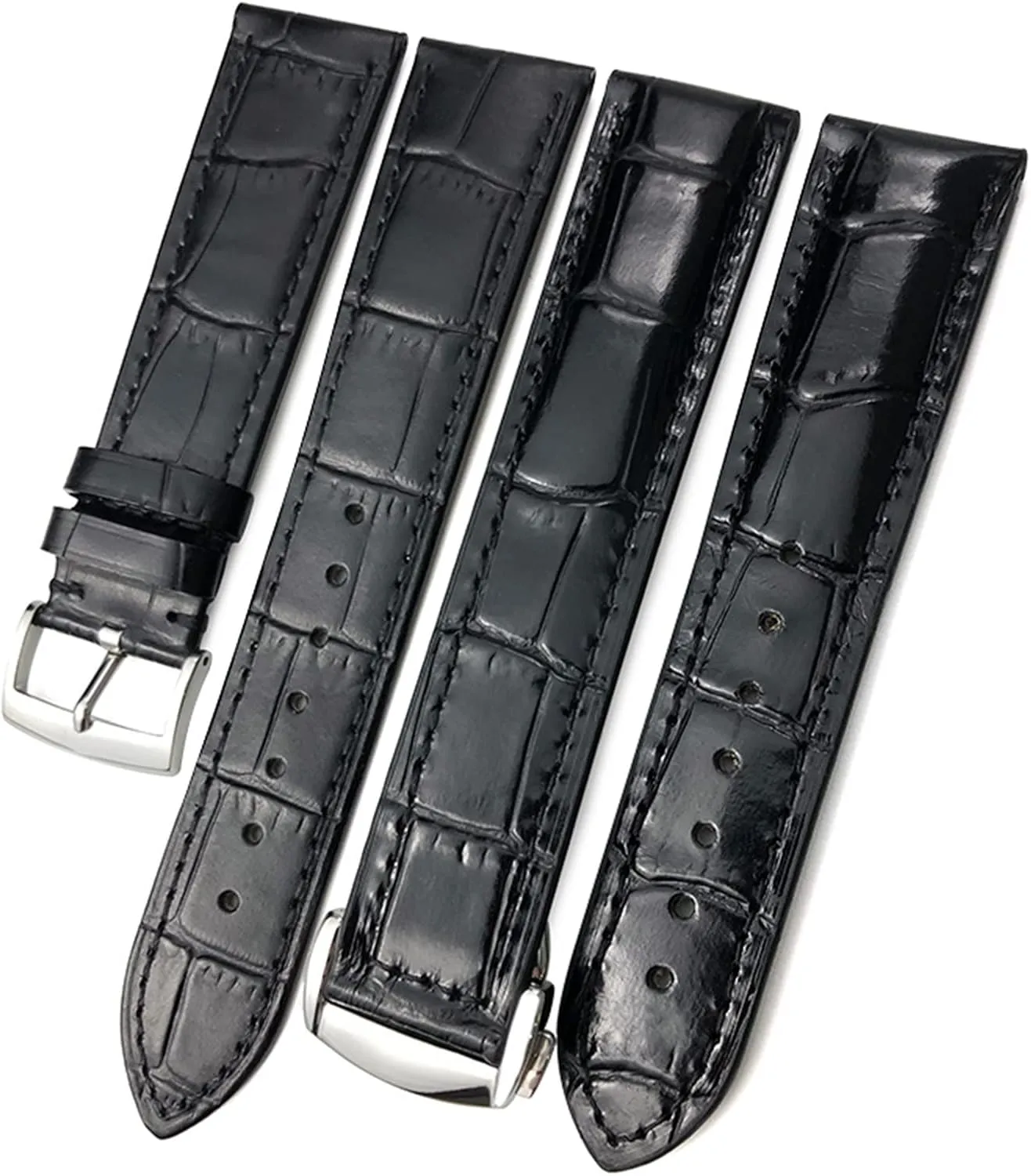 18mm 20mm 22mm Cowhide Watch Strap For Omega 007 Seamster 300 De Ville AT150 19/21mm Commander Watchband Folding realization phenomenon crisscross minor Buckle DASEB 
