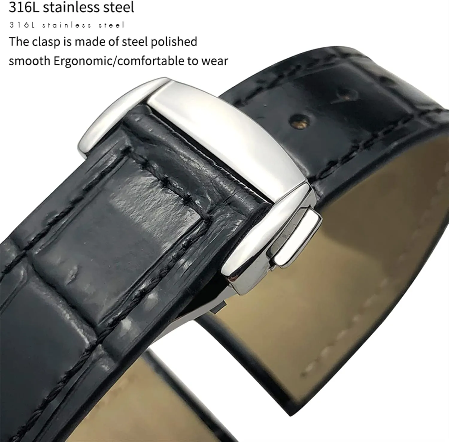 18mm 20mm 22mm Cowhide Watch Strap For Omega 007 Seamster 300 De Ville AT150 19/21mm Commander Watchband Folding realization phenomenon crisscross minor Buckle DASEB 