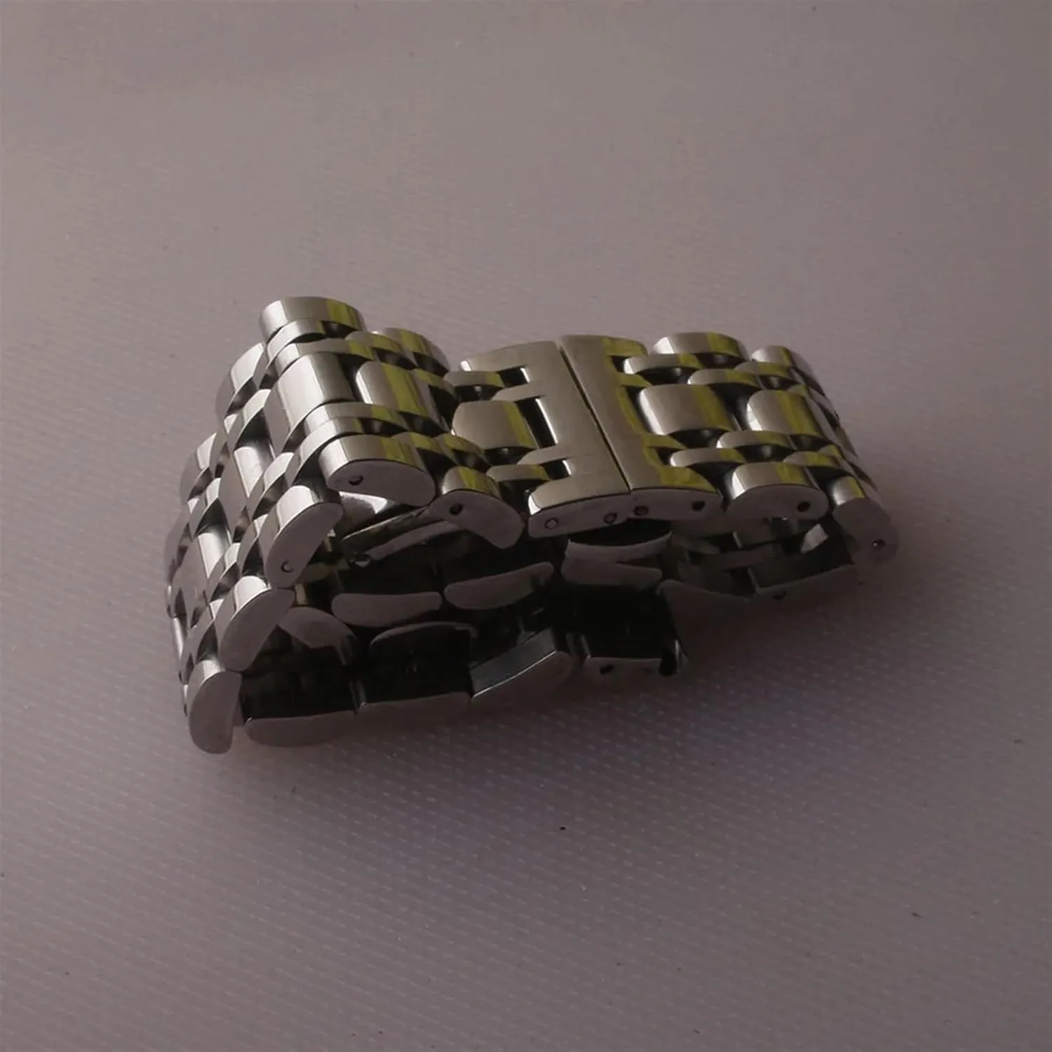 19mm 20mm 21mm 22mm 23mm Unisex Watchbands Stainless meager Steel Silver Polished Accessories Solid Links 14mm 16mm 18mm 