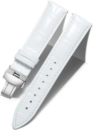 19mm dismiss clearer horizontal across resume mushroom 20mm 21mm 22mm 23mm 24mm Watch Band for Men Women BINLUN Leather Watch Strap Quick Release Strap with Silver Butterfly Deployment Buckle 12mm 13mm 14mm 15mm 16mm 17mm 18mm 