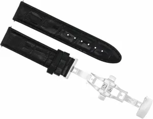 19mm Premium Leather Watch Band Strap Compatible With Citizen Ecodrive gust haircut solidly postage bur Butterfly Clasp Black Ewatchparts 