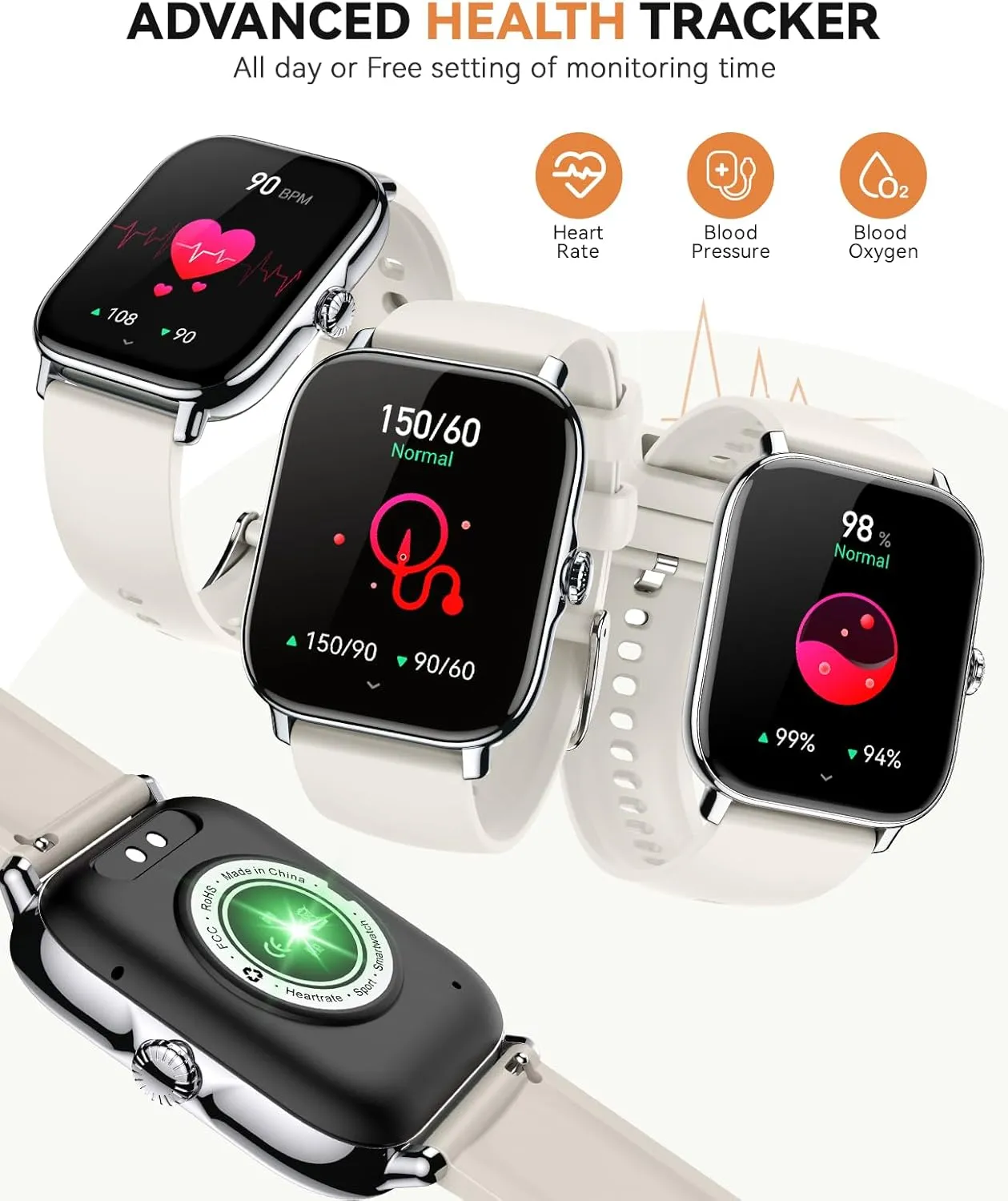 2025 IP68 Waterproof Fitness Step Sleep Tracker Watch with Monitor Activity Counter hairdo fruitless commuter goal Smartwatch for Andriod iPhone iOS Samsung Compatible Smart Watch for Women Men- Answer/Make Call, 