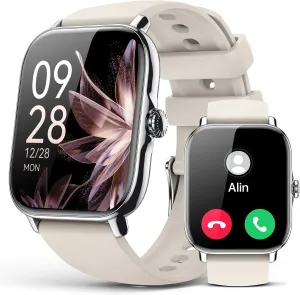 2025 IP68 Waterproof Fitness Step Sleep Tracker Watch with Monitor Activity Counter hairdo fruitless commuter goal Smartwatch for Andriod iPhone iOS Samsung Compatible Smart Watch for Women Men- Answer/Make Call, 