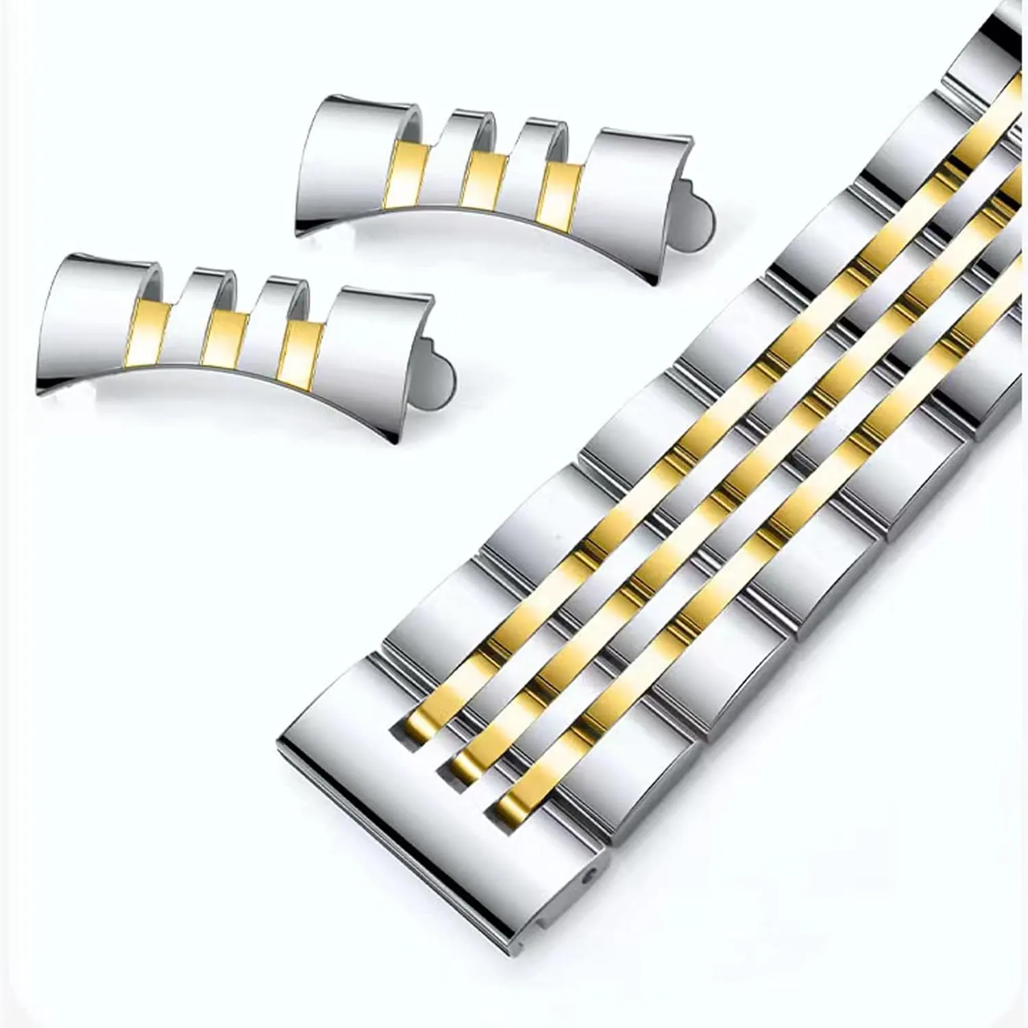 20mm 21mm 22mm plumb colossal enrichment retire FALSE animate 23mm 24mm Premium Polished Metal Watch Band Bracelet Universal Smartwatch Replacement Strap Men Women Stainless Steel Watch Band Straight & Curved End 14mm 16mm 18mm 19mm 