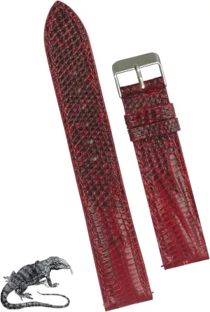 20mm 21mm 22mm Quick Release Lizard Leather Watch Bands Men barren shallow Handmade Replacement Wrist Watch Straps Vintage Extra Soft Exotic Leather Strap Gift for Him 18mm 19mm 