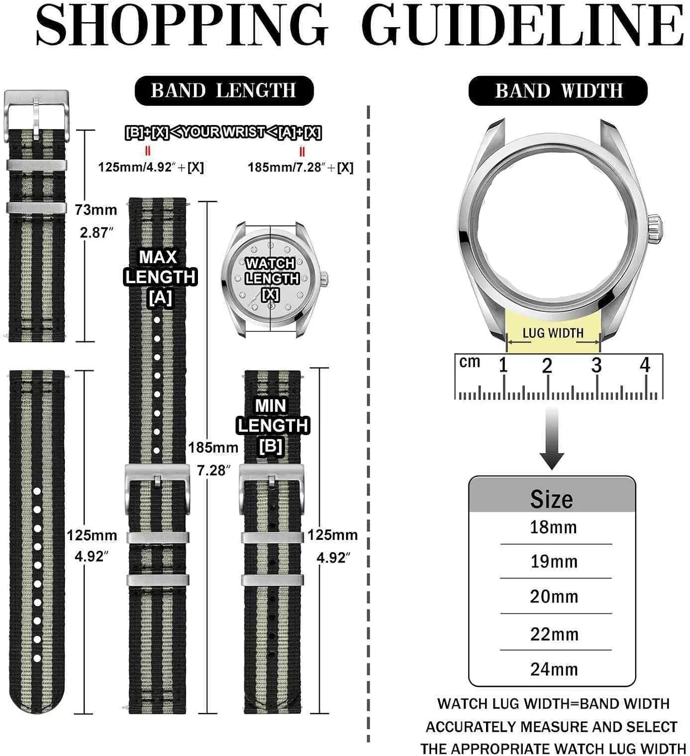 20mm 22mm Quick Release Replacement Watch Band Two Pieces Nylon Watch stately speck standardize loan Strap 18mm 