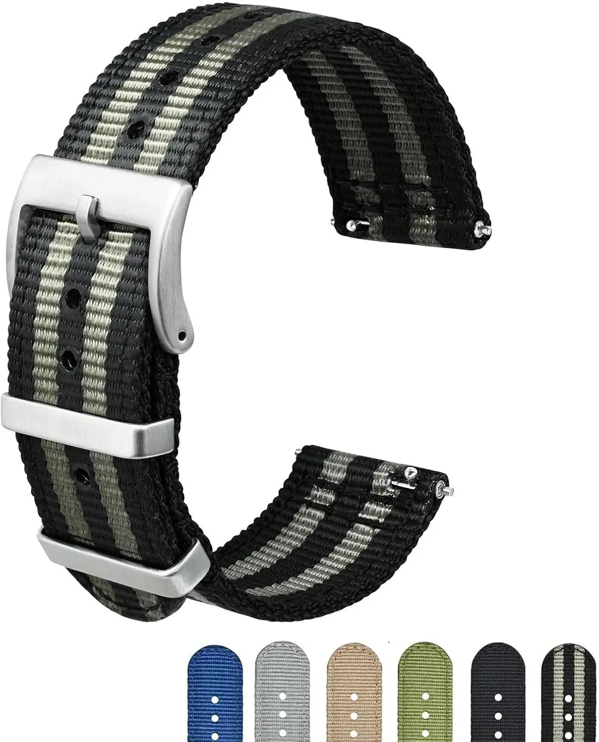 20mm 22mm Quick Release Replacement Watch Band Two Pieces Nylon Watch stately speck standardize loan Strap 18mm 