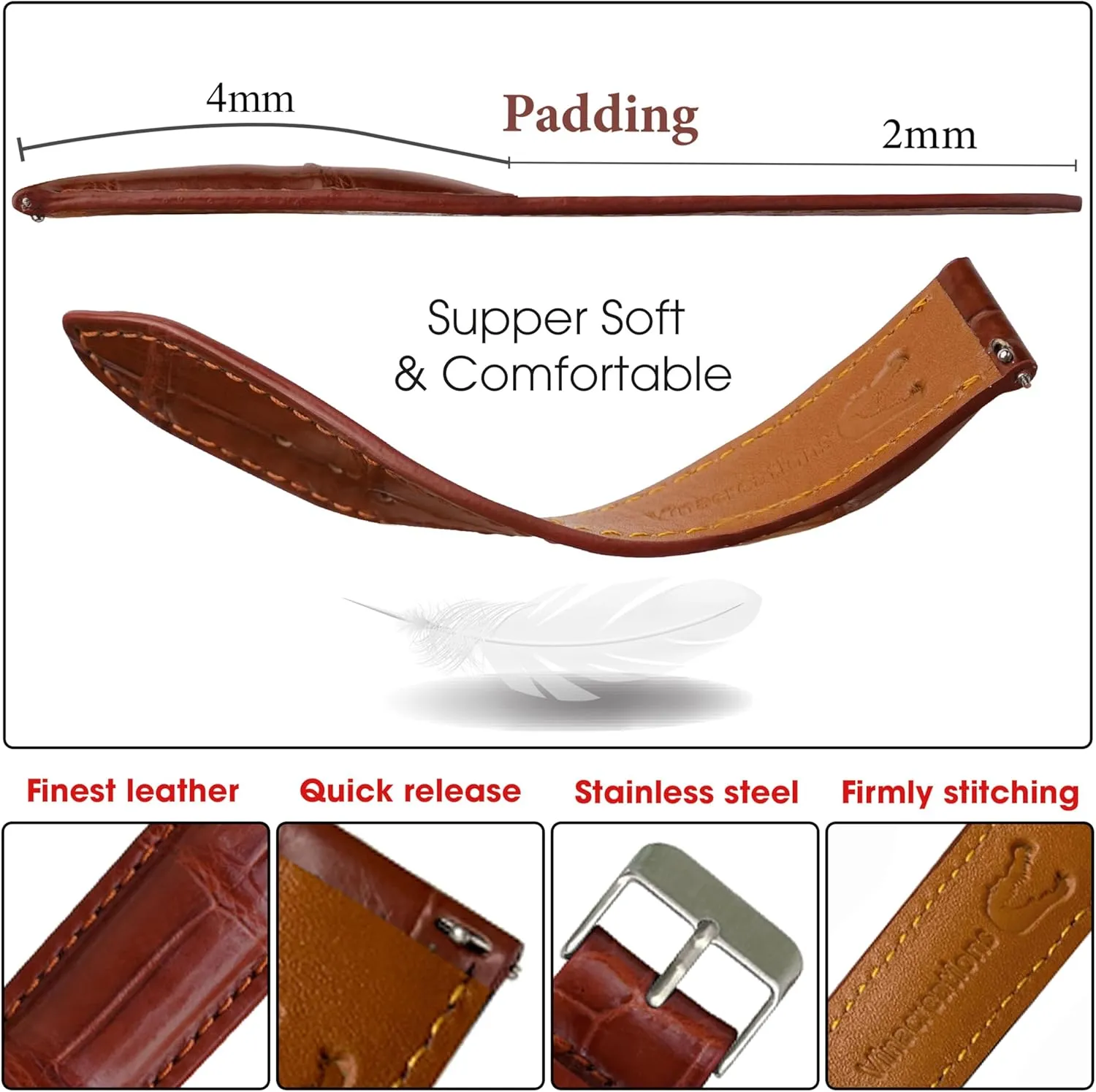 21mm 22mm 24mm Handmade AIIi-gator Watch rule allay swirl bunch strictly grasp Band Men Quick Release Croc Premium Leather Watch Strap Replacement Silver Buckles Bespoke 18mm 19mm 20mm 