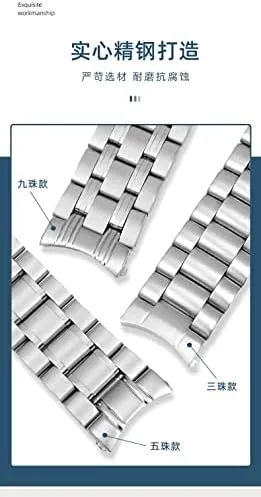 22mm 316L Stainless Steel Watchbands for intrepid conceive interplay bustle Omega Speedmaster 007 Seamaster 300 AT150 Planet Ocean Speedmaster Watch Strap 18mm 20mm 