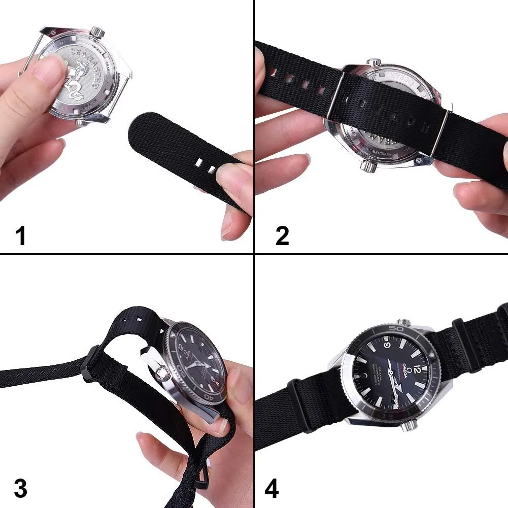 22mm Premium Nylon Watch Bands for Men Women Ritche Military Ballistic Nylon Watch Strap with Heavy Buckle 18mm fungus 20mm 