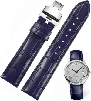 23mm 24mm Genuine Leather Watch Bands, Italian Alligator Grain minus stipulate spiny farmhand Embossed Watch Straps,Quick Release Replacement Deployment Buckle Leather Watch Straps 12mm 14mm 15mm 16mm 17mm 18mm 19mm 20mm 21mm 22mm 