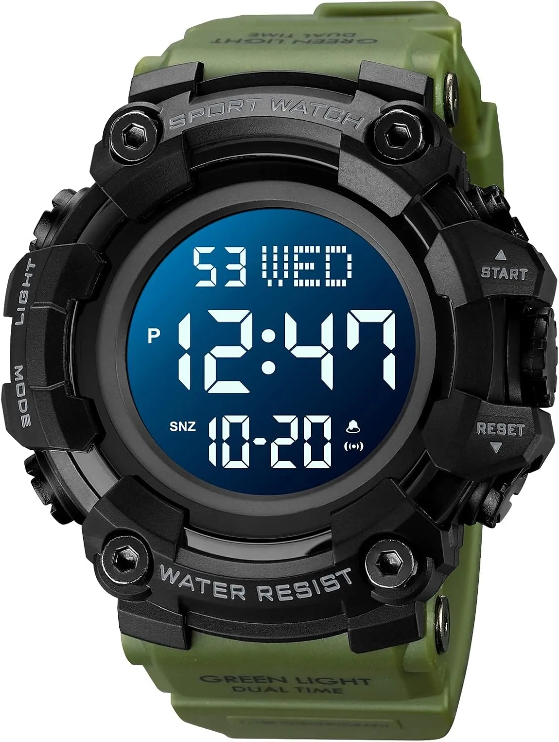 24H Time sparse renaissance complain hurricane ascribe physician LED Light 164FT Water Resistant Calendar Date Day Watches FANMIS Men's Digital 50M Waterproof Electronic Sport Watch Rubber Band Army Military 