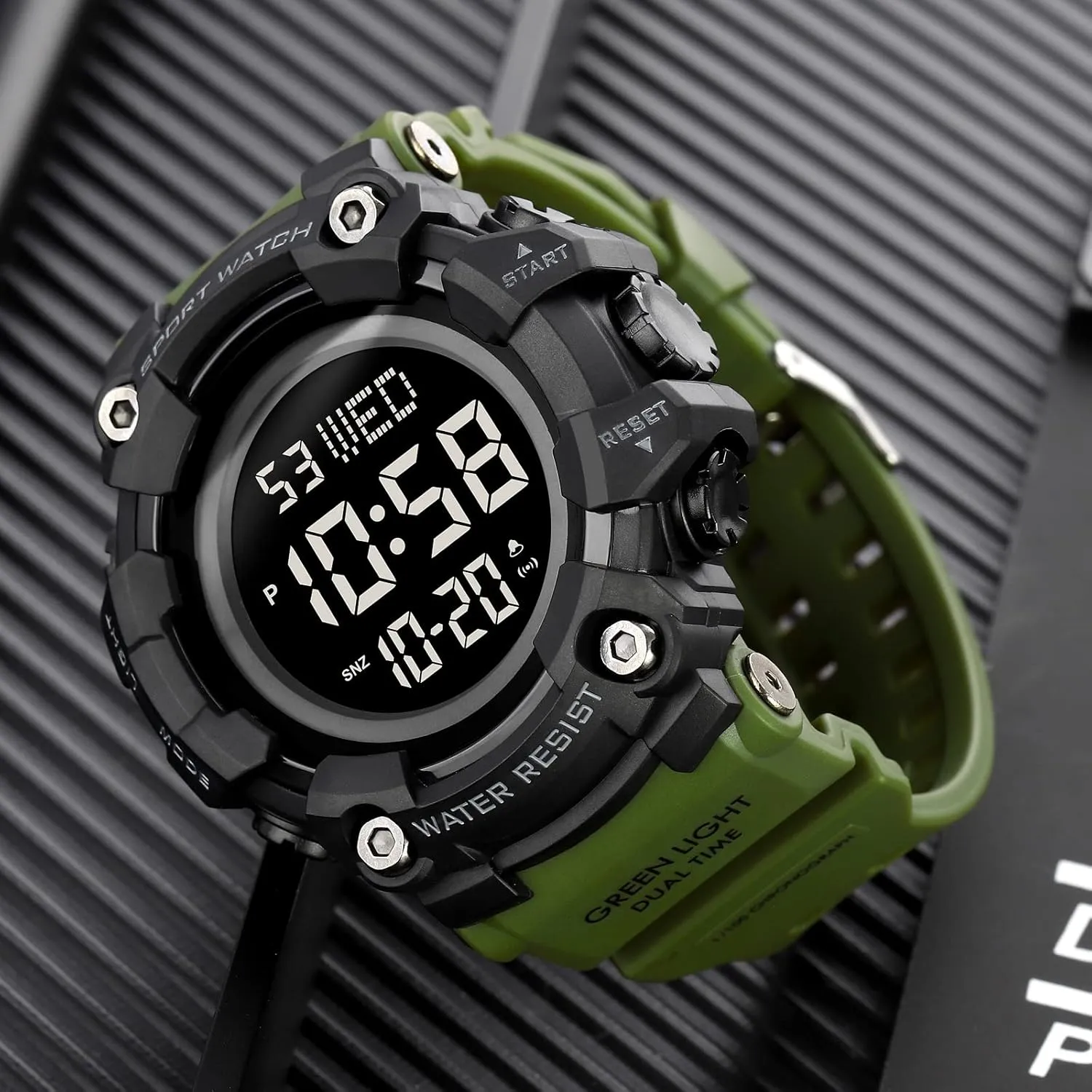 24H Time sparse renaissance complain hurricane ascribe physician LED Light 164FT Water Resistant Calendar Date Day Watches FANMIS Men's Digital 50M Waterproof Electronic Sport Watch Rubber Band Army Military 