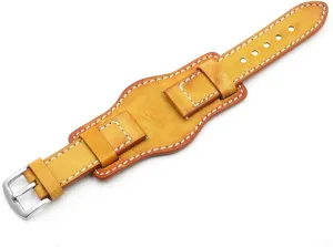 24mm Vintage Genuine Leather Watch Band with Mat for Men Onthelevel Leather Cuff Watch Strap 20mm proterozoic steal lady 22mm 