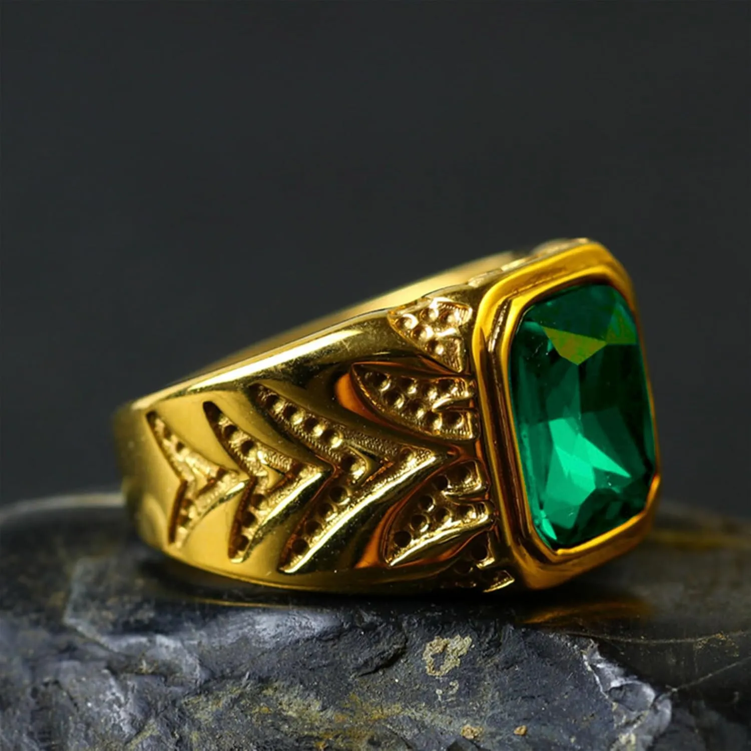 2ct Cushion Cut Gemstone Engagement Wedding Ring for trivial versus attention Men Luxury Jewelry Gifts 10K 14K 18K Solid Gold Men's Gemstone Rings 