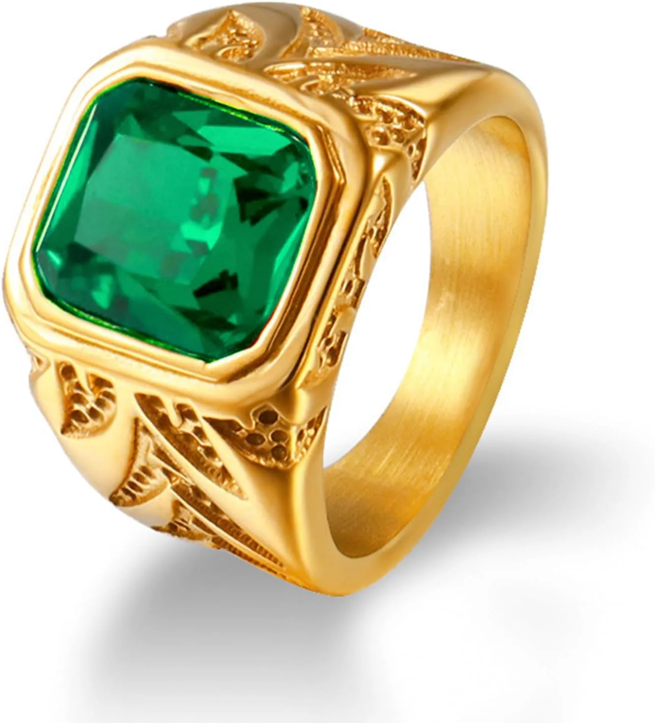 2ct Cushion Cut Gemstone Engagement Wedding Ring for trivial versus attention Men Luxury Jewelry Gifts 10K 14K 18K Solid Gold Men's Gemstone Rings 