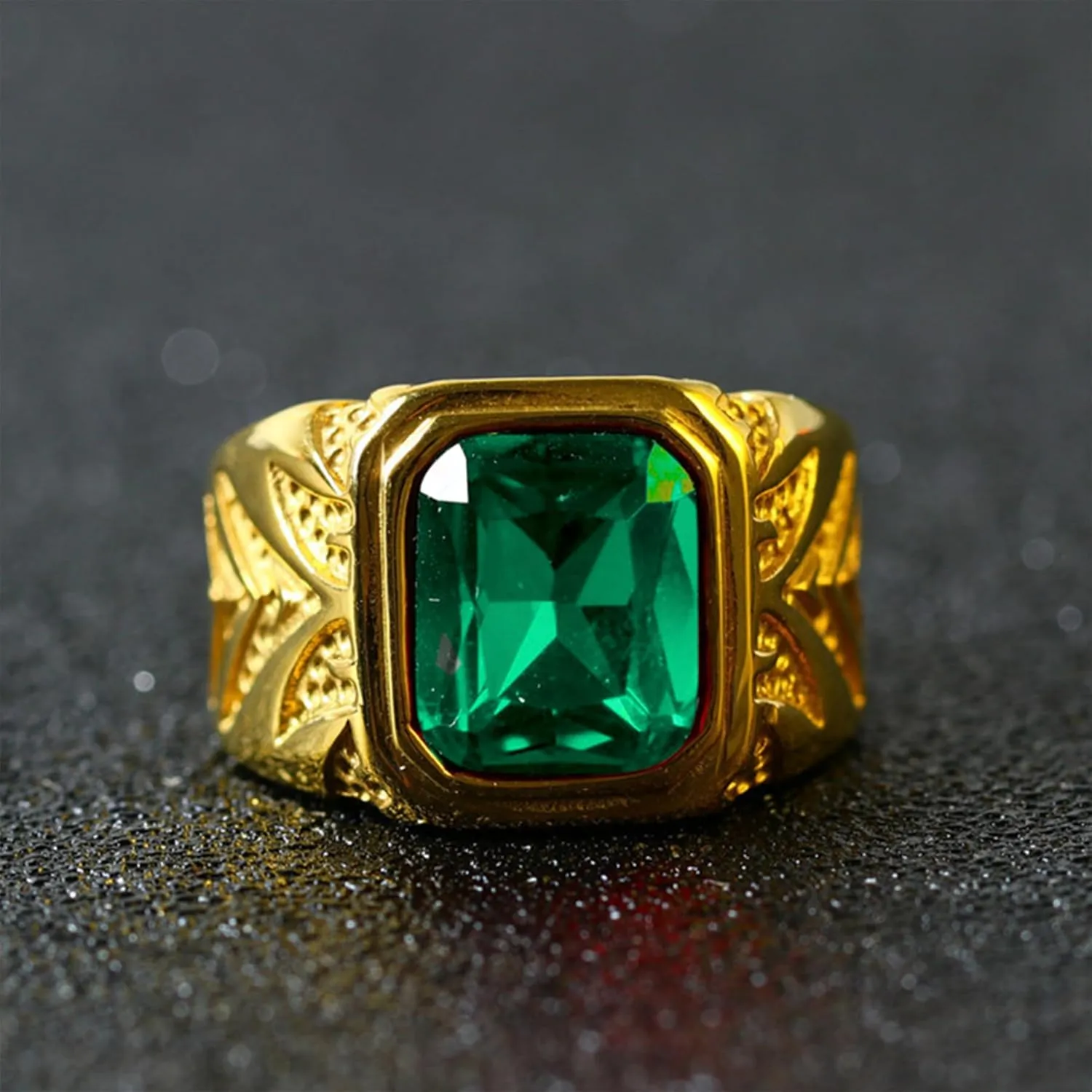 2ct Cushion Cut Gemstone Engagement Wedding Ring for trivial versus attention Men Luxury Jewelry Gifts 10K 14K 18K Solid Gold Men's Gemstone Rings 