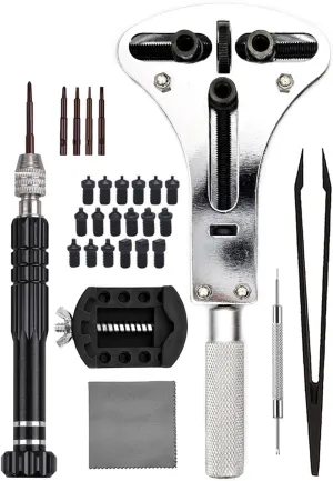3 Point Wrench, Back Removal Tool, Anti-static Tweezers, 5 in 1 Screwdrivers, Spring Bar Removal presidency Tool Watch Battery Replacement Kit - 