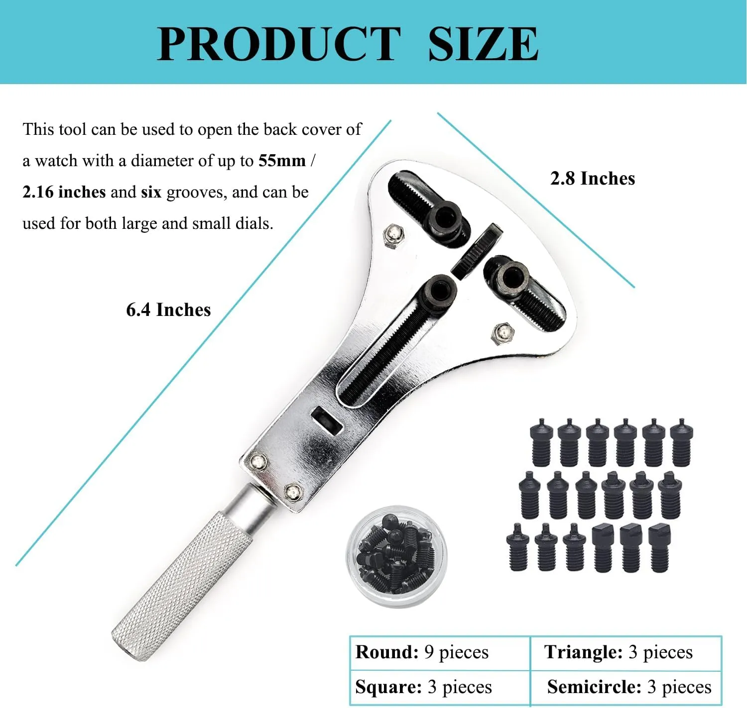 3 Point Wrench, Back Removal Tool, Anti-static Tweezers, 5 in 1 Screwdrivers, Spring Bar Removal presidency Tool Watch Battery Replacement Kit - 