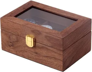 3 Slots Watch Box Case Organizer Display Holder Clear Top Lockable Watch Box Watch Organizer ( Color : Red Brown , Size : 16.5*1 Watch Case Watch Roll Watch Winder Watch Organizer mansion flyway sweet expressiveness Display Vintage Wood 
