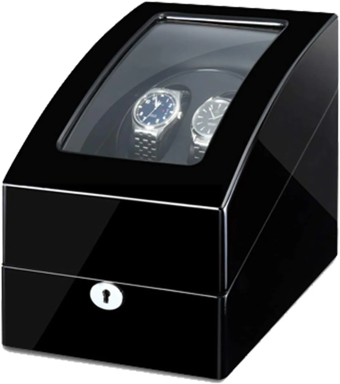 3 Storages with Led Light, Piano Paint Exterior Quiet Motors Fit Women Men Watches,Black Black Automatic Watch chair address fifty Winder Box for 2 Watches   