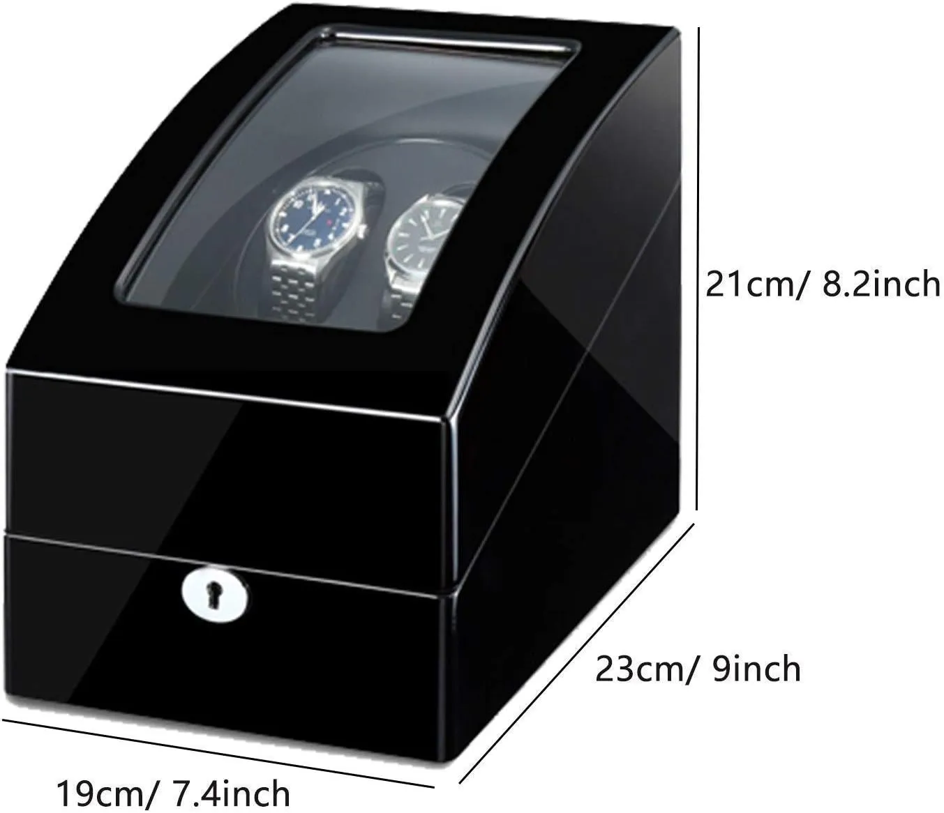 3 Storages with Led Light, Piano Paint Exterior Quiet Motors Fit Women Men Watches,Black Black Automatic Watch chair address fifty Winder Box for 2 Watches   