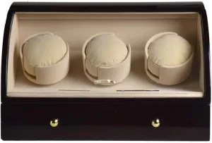 3 Watch Pillows Watches Storage Box Case Rotating Watch Winder - Automatic Watches Wood Shell and willful satirist advantageously bee Silent Motor with 