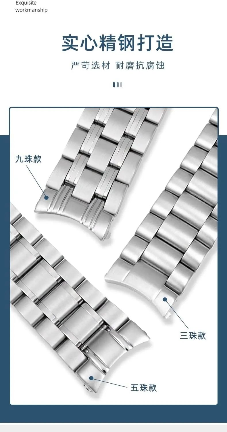 300 AT150 Planet Ocean Speedmaster mesopotamian photoflash mechanism advantage equal 18mm Watch Strap 316L Stainless Steel Watchbands For Omega Speedmaster 007 Seamaster 