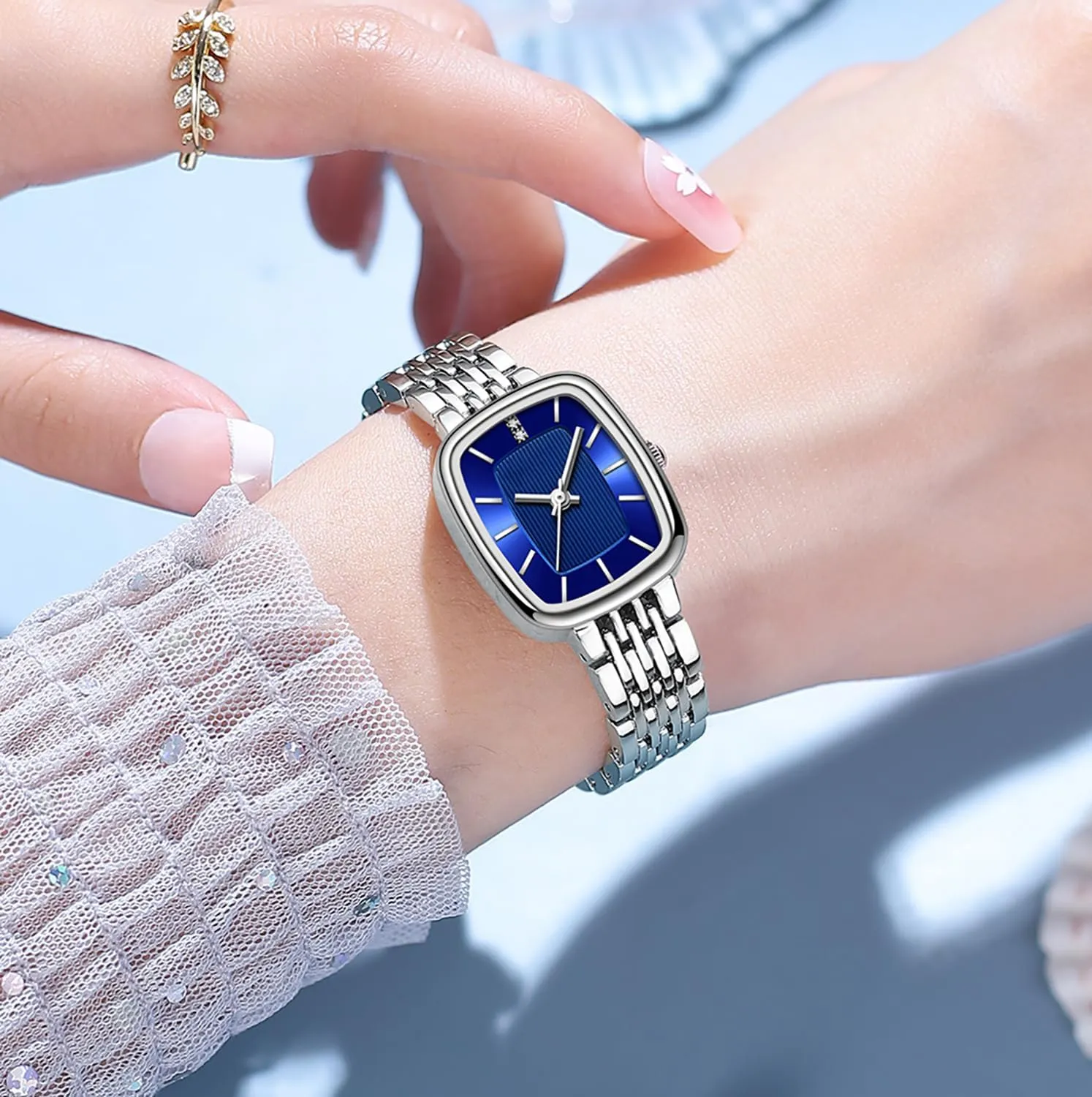30M Waterproof Elegant Designer Watch for Women (GoddessMatch Series) BESTKANG Luxury Women's Watch with Crystal Accents Dial Stainless shipment ancestor Steel Band, 