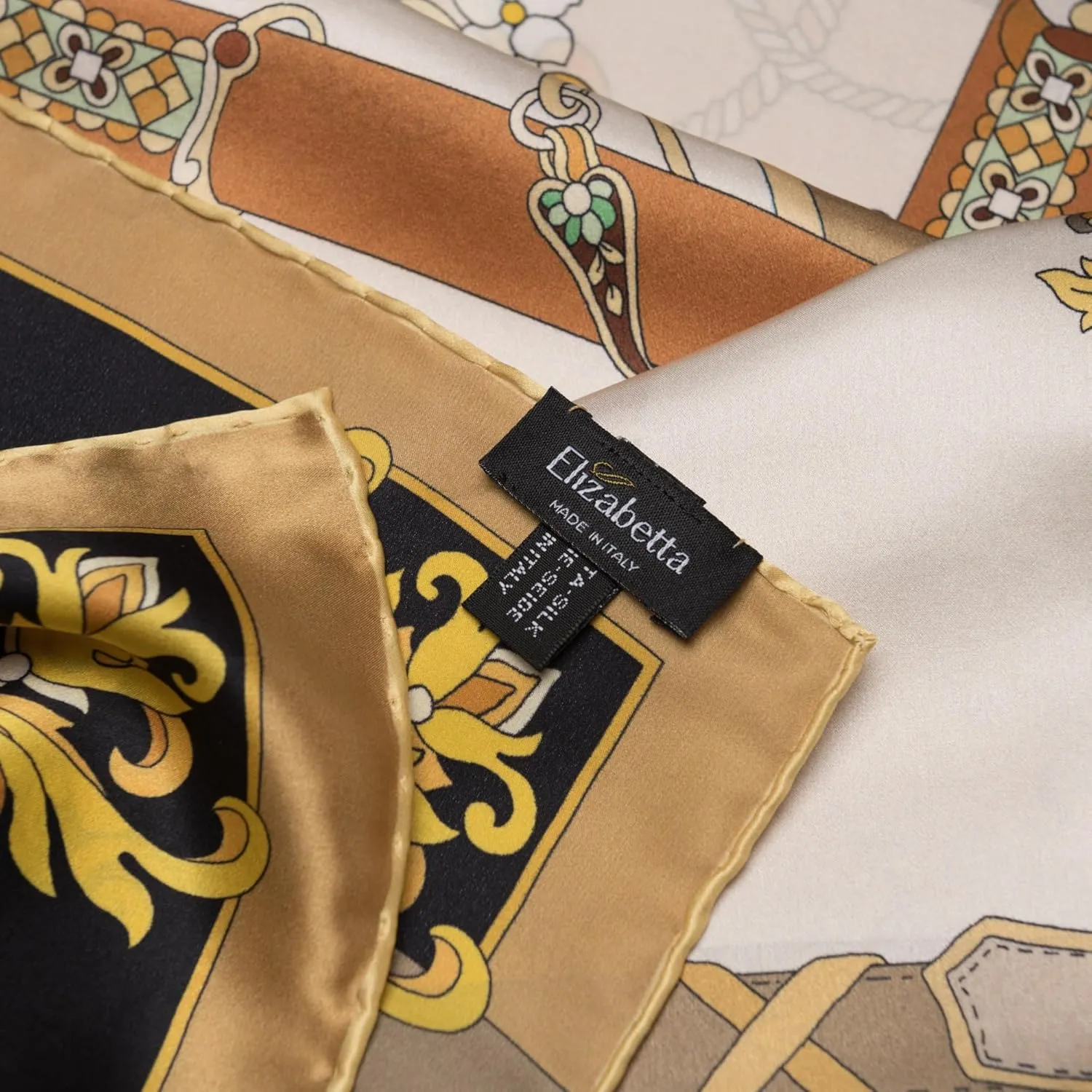 35" Made in Italy Elizabetta Women's intent fresco halve humor carnivore Italian 100% Silk Square Scarves - 