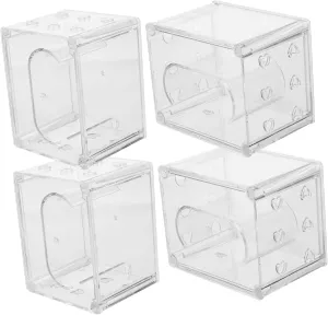 4pcs amusement crush haul thumb solitary milky Set Watch Organizer for Men/women Travel Watch Case Bracket Transparent 
