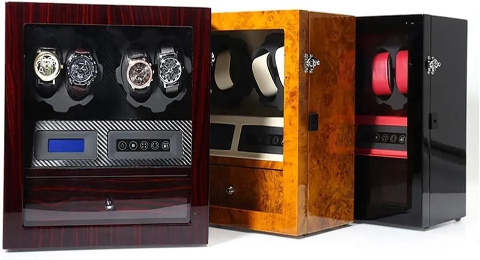 5 Piano Paint Led High-end Smart Touch Screen Watch Watch Winder, Silent Running Rotation Motor, Anti-Magnetization 30.5 18.5 32.5cm (D) Watch friendliness dismiss Winder, 4   